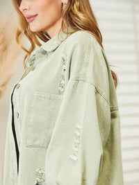 Distressed Raw Hem Denim Jacket - Update AvenueTrendsi10010048183168810010048183168849ba697abf35403f965a487d0401dcd9 - MaxLight Green