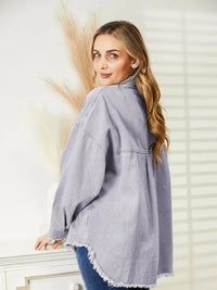Distressed Raw Hem Denim Jacket - Update AvenueTrendsi10010048183858810010048183858875302d8b959e4ac28dbc1786af286740 - MaxLilac