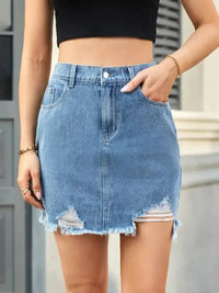 Distressed Raw Hem Denim Skirt - Update AvenueDenim Dresses & SkirtsTrendsi10010081896104110010081896104134809a86 - 4e3e - 44b6 - 9e34 - d759d21f6c5a - MaxDusty Blue