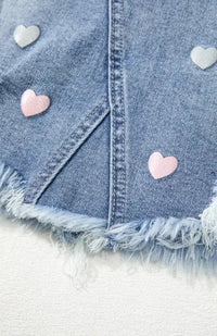 Distressed Raw Hem Heart Denim Skirt - Update AvenueDenim Dresses & SkirtsTrendsi100100999307944100100999307944a00ff231 - 1c0b - 4831 - aedd - be332b9293df - MaxMedium