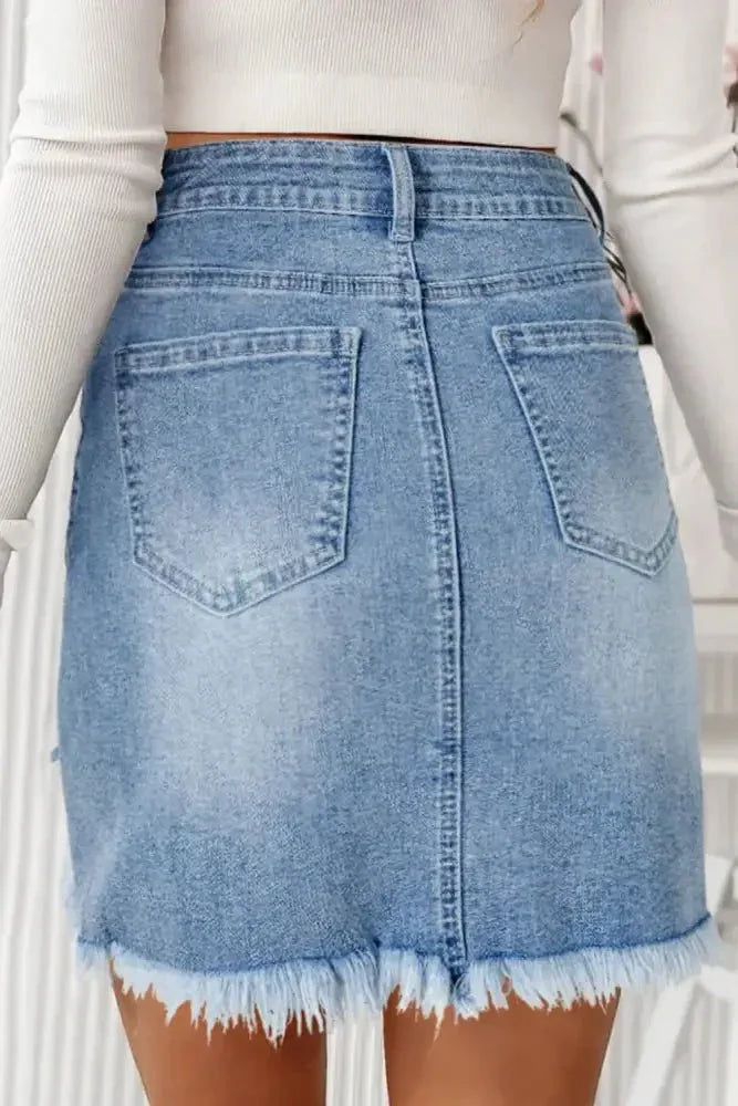 Distressed Raw Hem Heart Denim Skirt - Update AvenueDenim Dresses & SkirtsTrendsi1001009993079441001009993079449497dbd9 - 0ef8 - 4e2b - 882c - 49688788c1d6 - MaxMedium