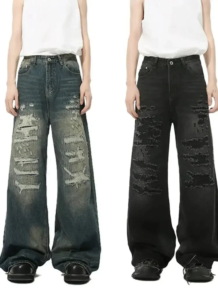 Distressed Wide Leg Jeans - Update AvenueTrendsi100400963963864100400963963864Distressed Wide Leg JeansMedium