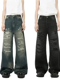 Distressed Wide Leg Jeans - Update AvenueTrendsi100400963963864100400963963864Distressed Wide Leg JeansMedium