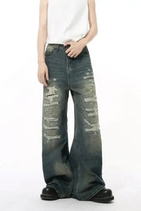 Distressed Wide Leg Jeans - Update AvenueTrendsi100400963963864100400963963864Distressed Wide Leg JeansMedium