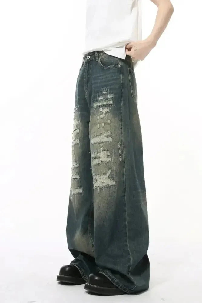 Distressed Wide Leg Jeans - Update AvenueTrendsi100400963963864100400963963864Distressed Wide Leg JeansMedium