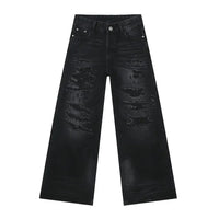 Distressed Wide Leg Jeans - Update AvenueTrendsi100400963964207100400963964207Distressed Wide Leg JeansDark