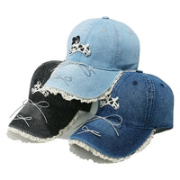 Dog Bow Adjustable Baseball Cap