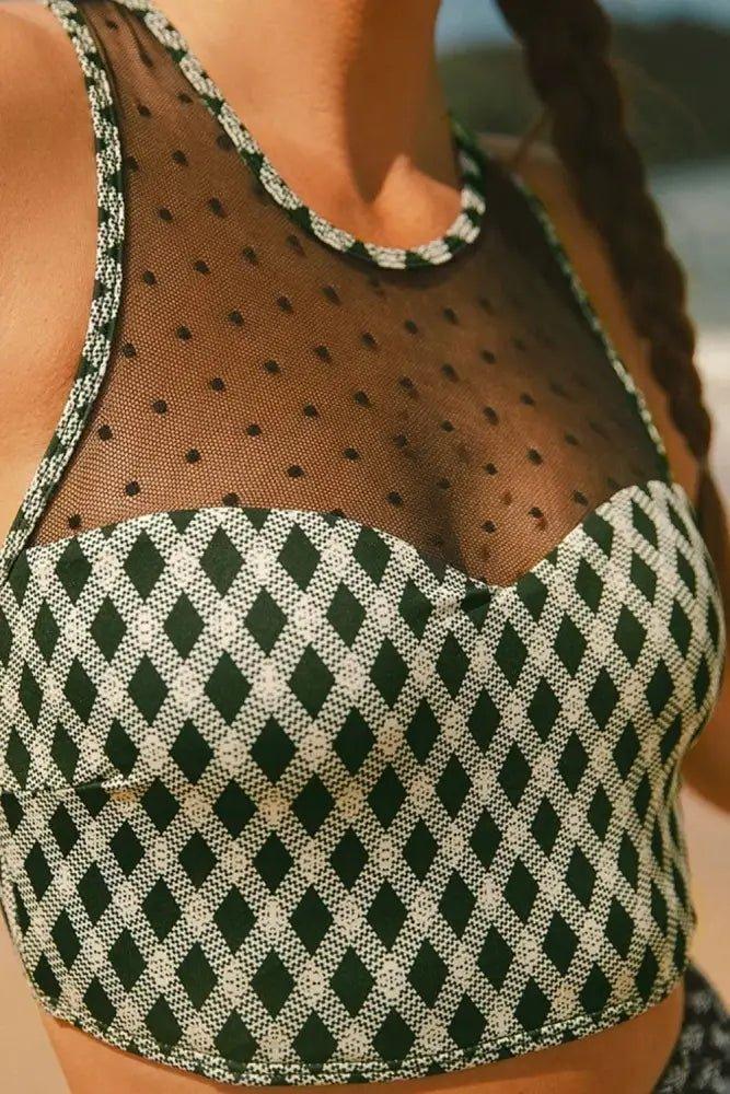 Dotted Mesh Plaid Patchwork High Waisted Swim Set - Update AvenueTrendsi1001001976094491001001976094498eb3bad4 - 7484 - 4b85 - 853b - 8a5ccddb6f63 - MaxMoss
