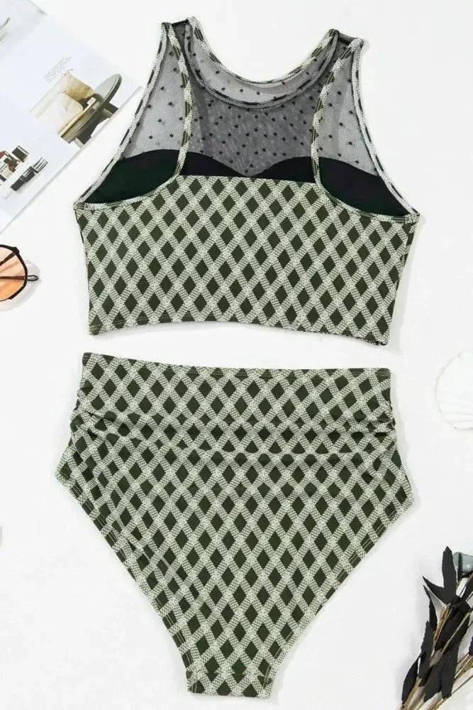 Dotted Mesh Plaid Patchwork High Waisted Swim Set - Update AvenueTrendsi1001001976094491001001976094498b8297c2 - 4f63 - 4e0c - 861e - ed9e431dcd8c - MaxMoss