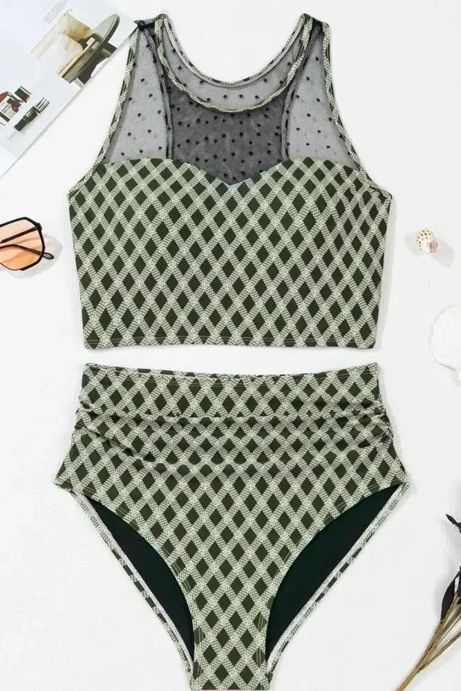 Dotted Mesh Plaid Patchwork High Waisted Swim Set - Update AvenueTrendsi100100197609449100100197609449d05c598e - a725 - 4010 - 9ecb - b8b3a1d90ad3 - MaxMoss