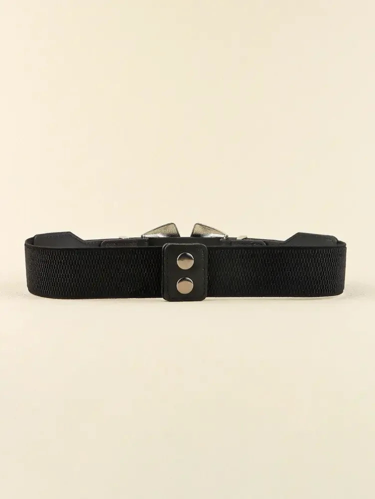 Double Buckle PU Leather Belt