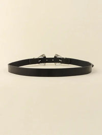 Double Buckle PU Leather Belt