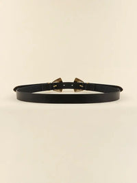 Double Buckle PU Leather Belt