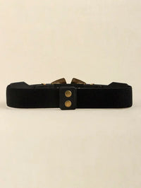 Double Buckle PU Leather Belt