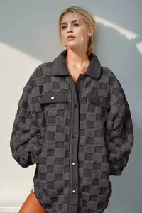Double Take Button Up Fuzzy Checkered Shacket - Update AvenueTrendsi100100455082619100100455082619ce942485 - 57ae - 4aab - 98be - d5dfa7a0b115 - MaxBlack