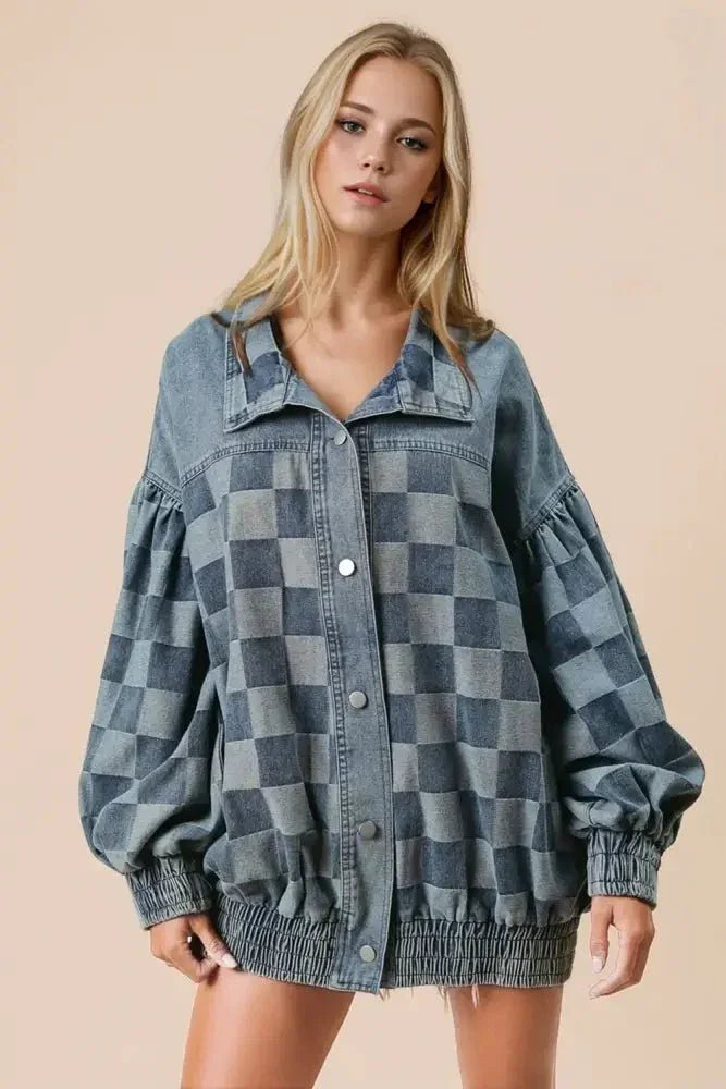 Double Take Checkered Button Up Denim Jacket - Update AvenueTrendsi10010087410162910010087410162971a25eb8 - 513f - 4b9c - ba1e - a54a36ae9bc7 - MaxMedium