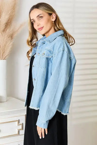 Double Take Dropped Shoulder Raw Hem Denim Jacket - Update AvenueTrendsi10010066682404710010066682404750b70ec7a8d541e9bb309d1b08da1558 - MaxLight