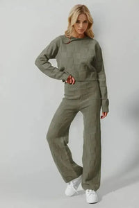 Double Take Full Size Checkered Round Neck Top and Pants Set - Update AvenueTrendsi10010027083133310010027083133382edddde - 9b89 - 4003 - a788 - 8fea82aeddcd - MaxMatcha Green
