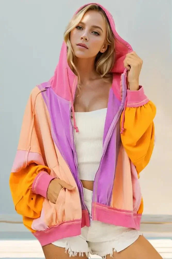 Double Take Full Size Color Block Zip Up Hoodie - Update AvenueVacation StyleTrendsi1001001665017551001001665017556f54328f - 45d7 - 4128 - a791 - db718711c2da - MaxHeliotrope Purple