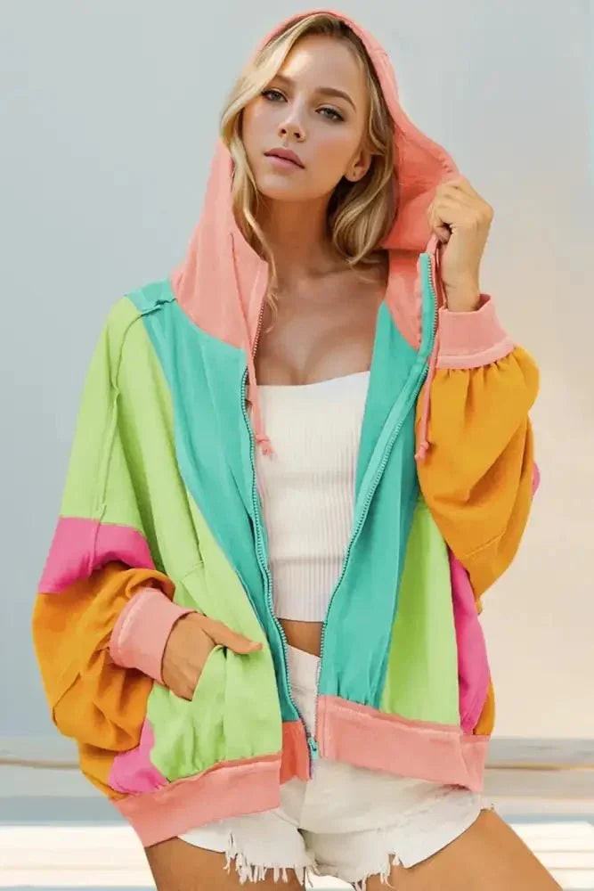 Double Take Full Size Color Block Zip Up Hoodie - Update AvenueVacation StyleTrendsi100100166503794100100166503794ff52540c - 9828 - 44ac - a0a7 - a6d8028bce9d - MaxTeal