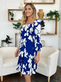 Double Take Full Size Floral Ruffle Hem Smocked Dress with Pockets - Update AvenueVacation StyleTrendsi100100451787879100100451787879ea3fa638 - 15ea - 41f0 - a859 - 2ff9795a384f - MaxRoyal Blue