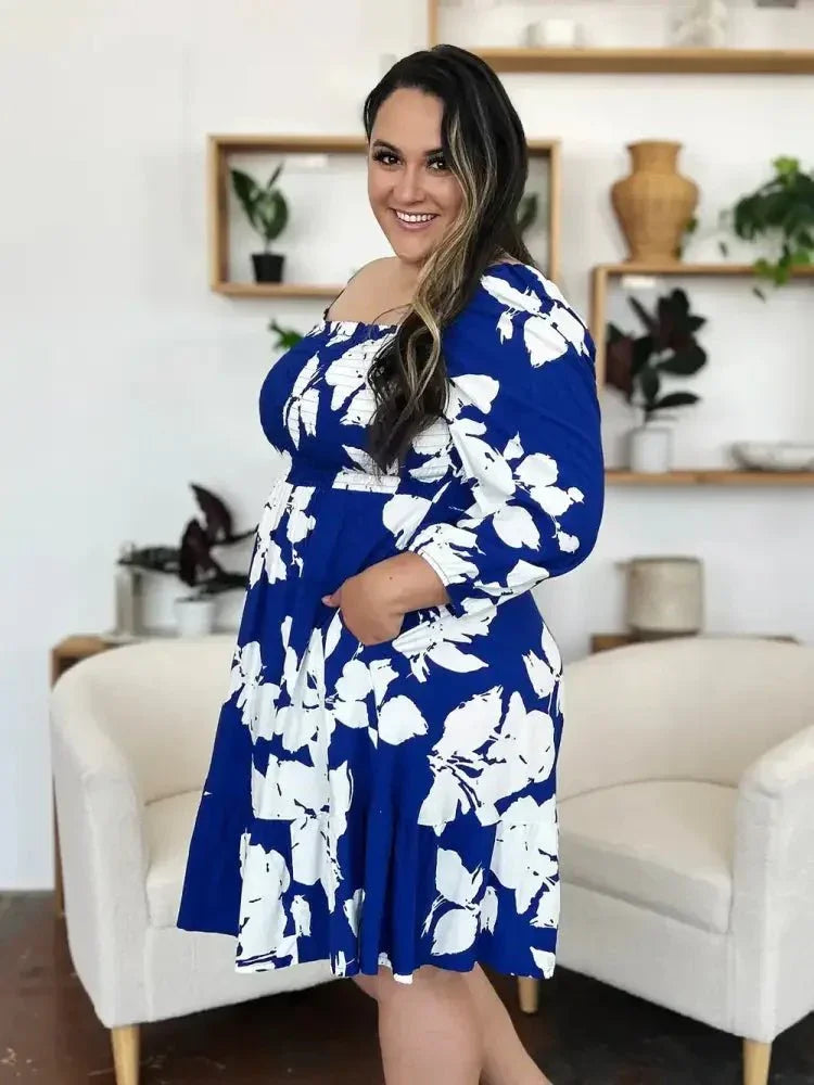 Double Take Full Size Floral Ruffle Hem Smocked Dress with Pockets - Update AvenueVacation StyleTrendsi1001004517878791001004517878794c2f0186 - 2794 - 47f1 - 8b77 - eb4b196b5083 - MaxRoyal Blue