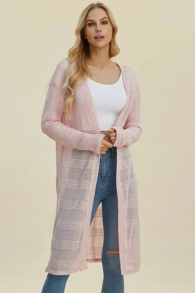 Double Take Full Size Open Front Longline Cardigan - Update AvenueVacation StyleTrendsi1001004306719001001004306719002c70015a - 02ea - 433e - bbe8 - d412389a3788 - MaxBlush Pink