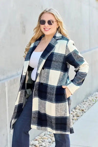Double Take Full Size Plaid Button Up Lapel Collar Coat - Update AvenueTrendsi1001005130502451001005130502452a59e565 - 5ff1 - 4988 - 9e23 - 6ac38552873c - MaxPeacock Blue