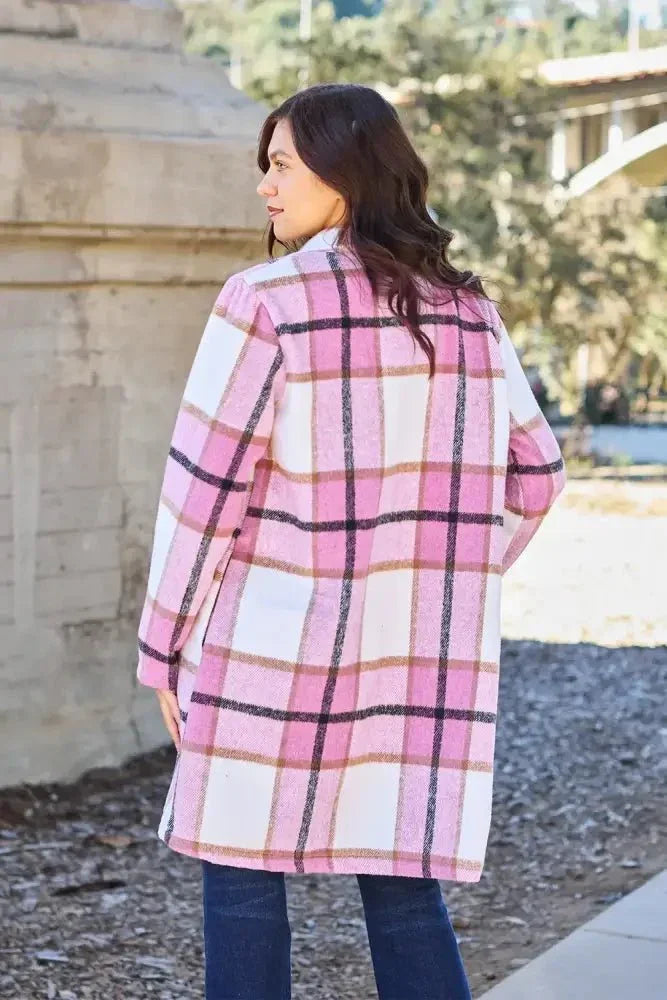 Double Take Full Size Plaid Button Up Lapel Collar Coat - Update AvenueTrendsi1001005130543231001005130543233e3734b12dcc498cbfb7d4ff5e640173 - MaxCarnation Pink