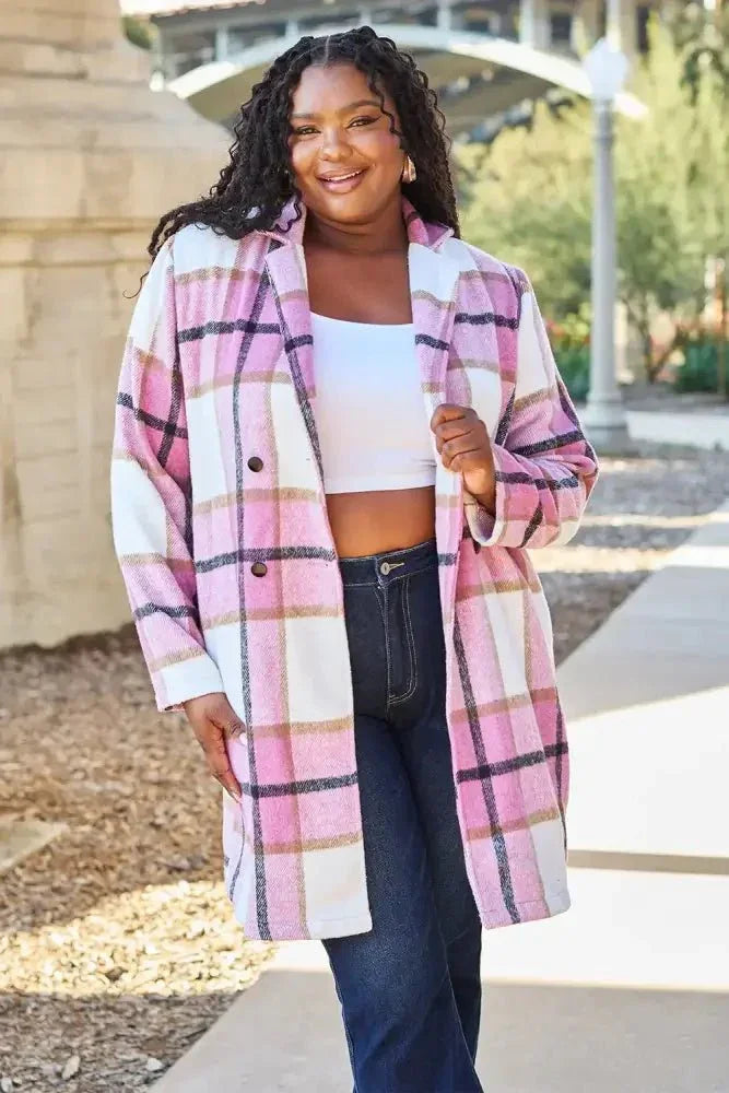 Double Take Full Size Plaid Button Up Lapel Collar Coat - Update AvenueTrendsi10010051305432310010051305432379b64ec7abb54cffb684e081df6d1546 - MaxCarnation Pink