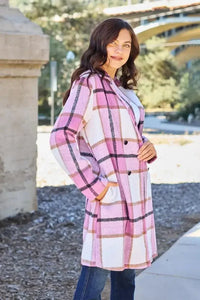 Double Take Full Size Plaid Button Up Lapel Collar Coat - Update AvenueTrendsi1001005130543231001005130543239f6c1f6bd55d45eea64f495549b8c4aa - MaxCarnation Pink