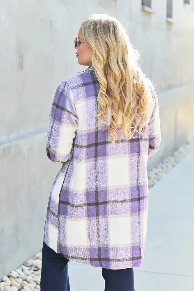 Double Take Full Size Plaid Button Up Lapel Collar Coat - Update AvenueTrendsi10010051305592710010051305592756654ef4 - b57f - 4d20 - be83 - e5ddfb18cf63 - MaxViolet