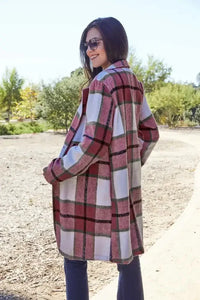 Double Take Full Size Plaid Button Up Lapel Collar Coat - Update AvenueTrendsi100100513056636100100513056636c3357ea7a0d54299976e1671292b3bb1 - MaxDeep Red