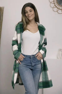 Double Take Full Size Plaid Button Up Lapel Collar Coat - Update AvenueTrendsi1001005130590011001005130590018d3dba27dbf448f5bf6a16e93b266466 - MaxGreen