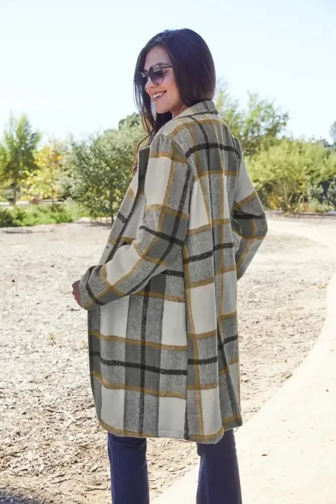 Double Take Full Size Plaid Button Up Lapel Collar Coat - Update AvenueTrendsi100100513059252100100513059252b124a19982084ba599adfe92ef62eefb - MaxLondon Plaid