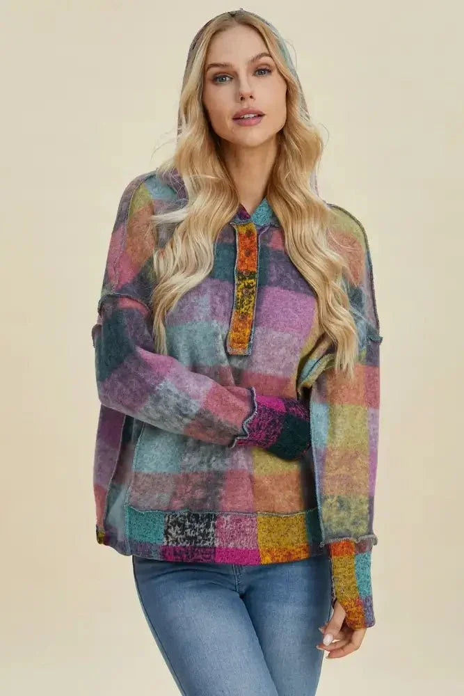 Double Take Full Size Plaid Dropped Shoulder Fleece Hoodie - Update AvenueTrendsi1001009975911331001009975911337461f38b - 928d - 490b - a2d1 - e90f975c880b - MaxHeliotrope Purple