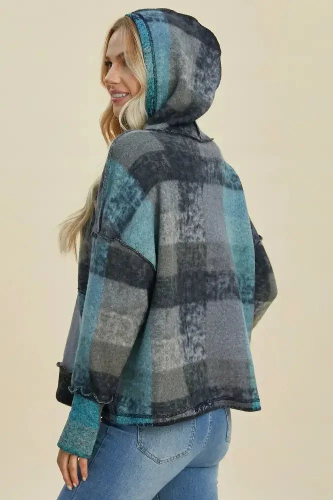 Double Take Full Size Plaid Dropped Shoulder Fleece Hoodie - Update AvenueTrendsi1001009975971651001009975971654be40d3a - 88fc - 4534 - bb9b - 0b8592c24aab - MaxDark Gray