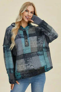 Double Take Full Size Plaid Dropped Shoulder Fleece Hoodie - Update AvenueTrendsi100100997597165100100997597165de74b384 - 7be0 - 49a7 - 8263 - b1c5bdac36fe - MaxDark Gray