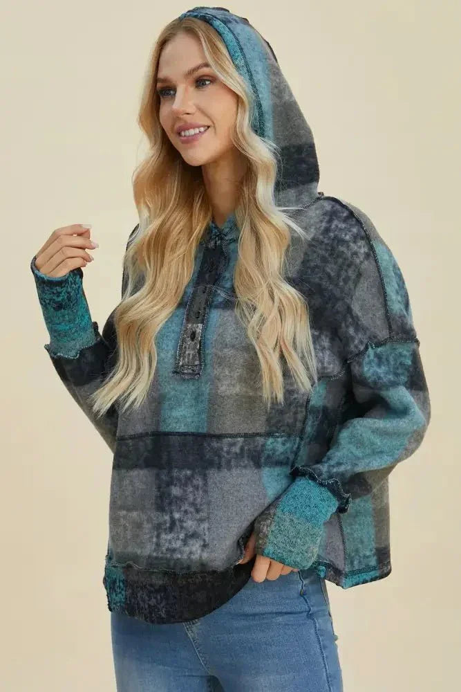 Double Take Full Size Plaid Dropped Shoulder Fleece Hoodie - Update AvenueTrendsi10010099759716510010099759716550c4f7f7 - 32ce - 4d0e - a243 - 1aeee342442b - MaxDark Gray