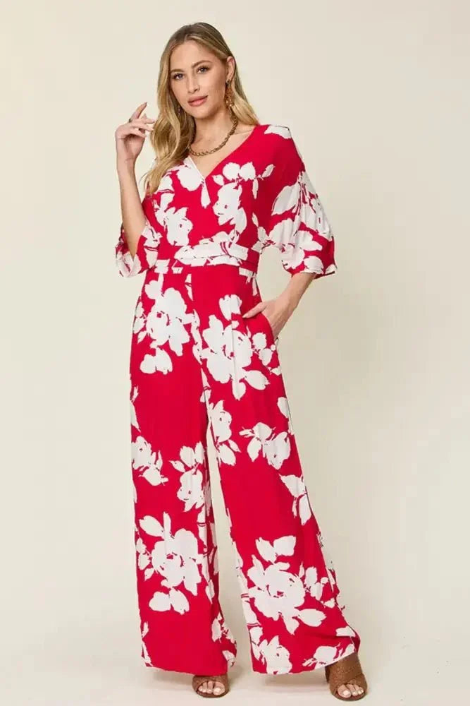 Double Take Full Size Printed Tie Back Wide Leg Jumpsuit - Update AvenueBoho VibesTrendsi100100373281321100100373281321b3117d4c - b681 - 4e34 - 88bc - c3326c8d4425 - MaxDeep Rose
