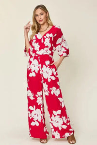 Double Take Full Size Printed Tie Back Wide Leg Jumpsuit - Update AvenueBoho VibesTrendsi100100373281321100100373281321b3117d4c - b681 - 4e34 - 88bc - c3326c8d4425 - MaxDeep Rose