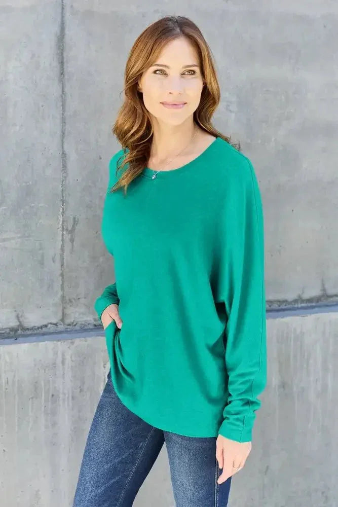 Double Take Full Size Round Neck Long Sleeve T-Shirt - Update AvenueT-ShirtsTrendsi100101979466182100101979466182c7a30c8c - 62a6 - 4a32 - bd34 - eee04ecedc0b - MaxTurquoise