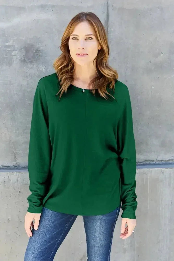 Double Take Full Size Round Neck Long Sleeve T-Shirt - Update AvenueT-ShirtsTrendsi100101979468012100101979468012fa3223ef - b7c1 - 4a96 - acb9 - 6bbbd6df9bba - MaxGreen