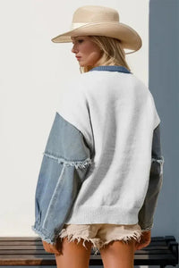 Double Take Full Size Star Pattern Raw Edge Long Sleeve Sweater - Update AvenueHonor the Stars and StripesTrendsi1001001359849791001001359849792b043cda - b1d3 - 4bc9 - 8027 - b9d821a3bd04 - MaxWhite