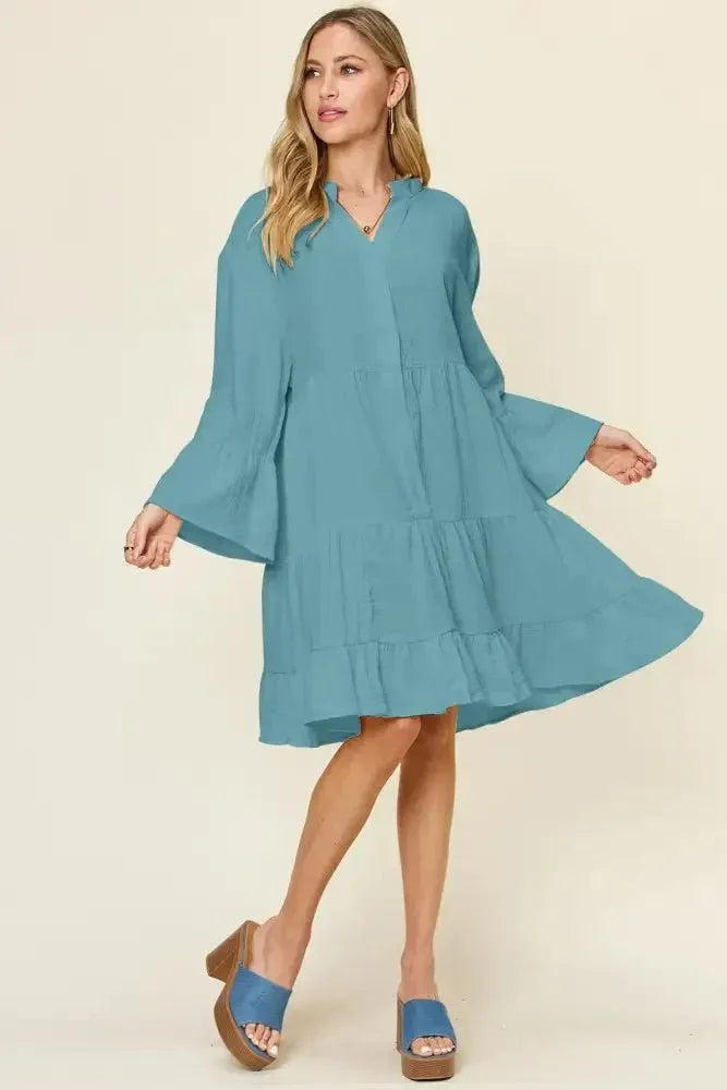 Double Take Full Size Texture Button Up Ruffle Hem Dress - Update AvenueTrendsi100100766014959100100766014959d1d2565f - 049b - 4022 - a7d5 - 305d539bda8e - MaxCerulean
