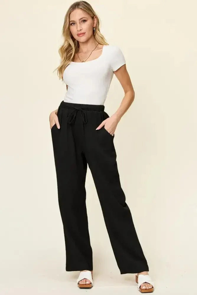 Double Take Full Size Texture Drawstring Straight Pants - Update AvenueDaily EssentialsTrendsi10010020924166910010020924166968511325 - 275e - 44e9 - bc88 - ab9ac631581e - MaxBlack