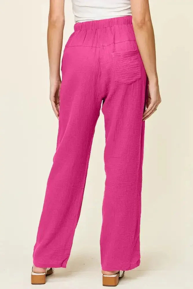 Double Take Full Size Texture Drawstring Straight Pants - Update AvenueDaily EssentialsTrendsi100100209241938100100209241938186621fb - 3a3a - 44e0 - b65d - 8ffd029780ad - MaxHot Pink
