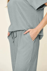 Double Take Full Size Texture Round Neck Short Sleeve T-Shirt and Wide Leg Pants - Update AvenueVacation StyleTrendsi1001009180013871001009180013870ade846e - bb23 - 46b8 - a0b8 - ed7b0e9d6b96 - MaxCloudy Blue