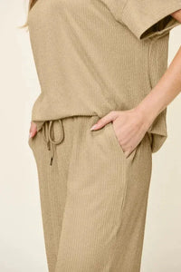 Double Take Full Size Texture Round Neck Short Sleeve T-Shirt and Wide Leg Pants - Update AvenueVacation StyleTrendsi1001009180025451001009180025456c1d87e6 - 6685 - 489a - 8caf - 2219cabadda4 - MaxKhaki