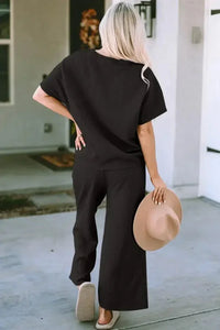 Double Take Full Size Texture Short Sleeve Top and Pants Set - Update AvenueVacation StyleTrendsi100102439214918100102439214918bf4584a4605f4f99925bb2cf029e08c8 - MaxBlack
